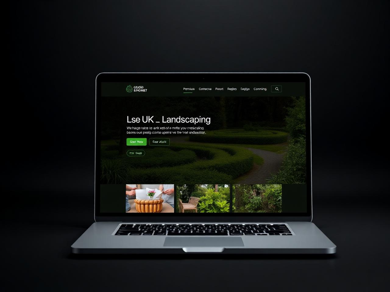 Landscaping website design demonstration project for Whitfield Landscapes